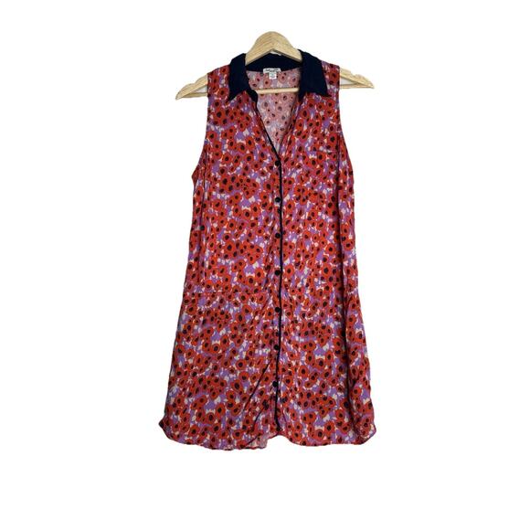 Splendid Dresses & Skirts - SPLENDID Womens M Floral Print Shirt Shift Casual Drop Waist Button Dress Dainty